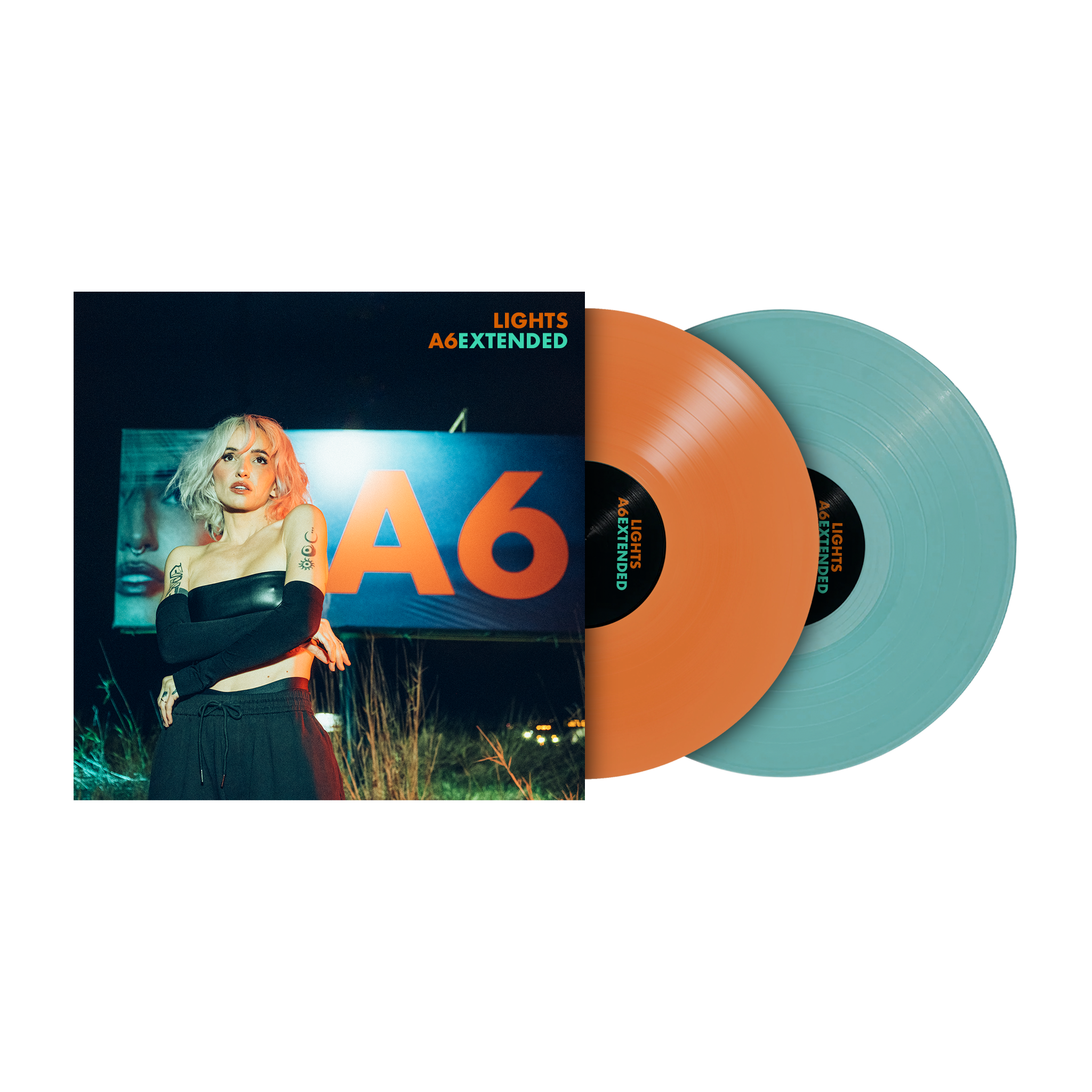 Lights: A6 Extended Vinyl LP (Orange / Teal)