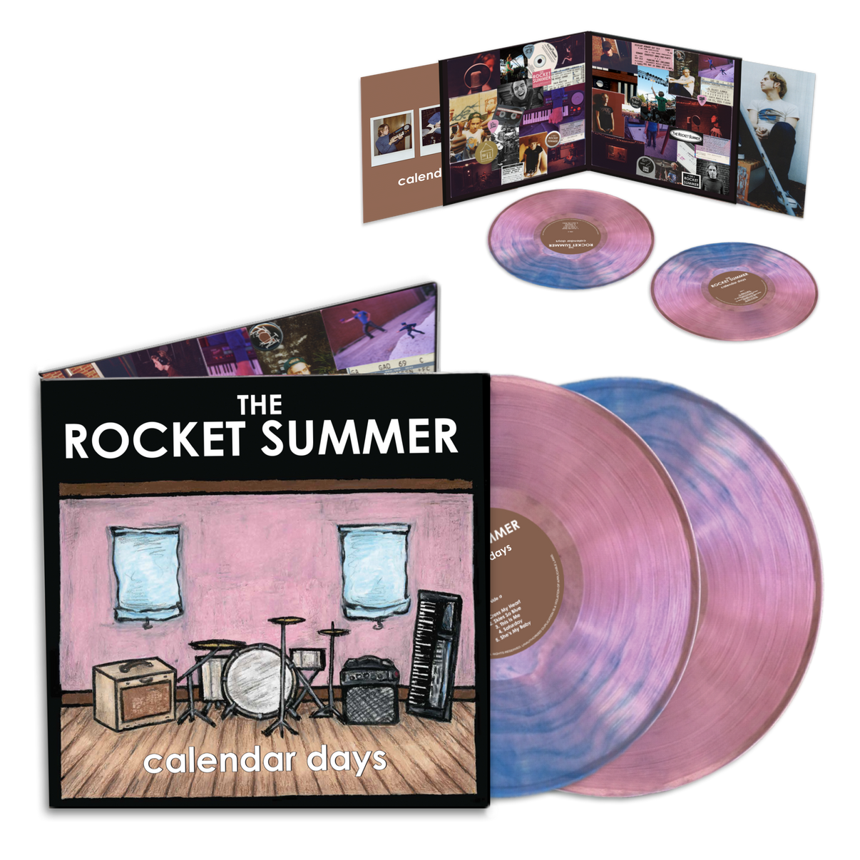 The Rocket Summer Calendar Days Vinyl LP (Pink & Blue Swirl)