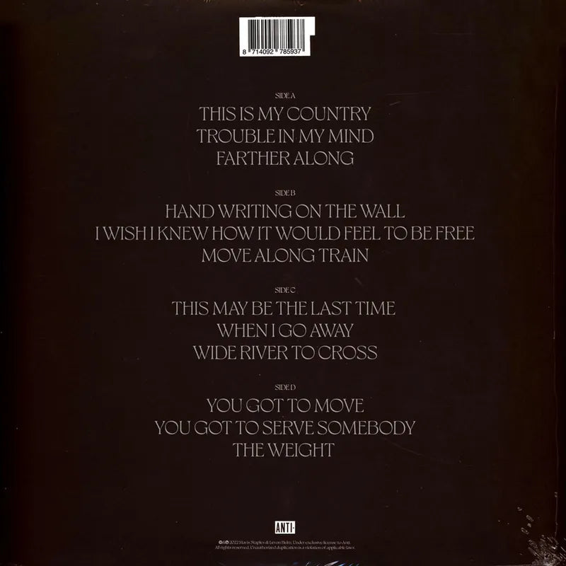 Mavis Staples & Levon Helm: Carry Me Home Vinyl LP (Clear)