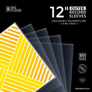 Big Fudge: 12" Vinyl LP Record Outer Sleeves (Crystal Clear) 50 Pack