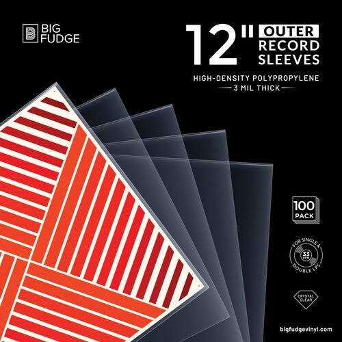 Big Fudge: 12" Vinyl LP Record Outer Sleeves (Crystal Clear) 100 Pack