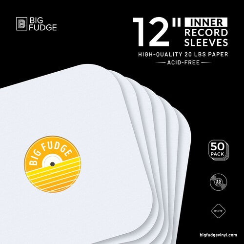 Big Fudge: 12" Vinyl LP Record Inner Sleeves (White) 50 Pack