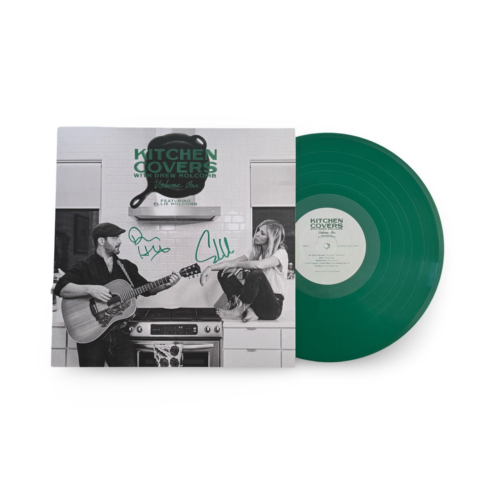 Drew & Ellie Holcomb: Kitchen Covers Vol. 1 Vinyl LP (Green, Autographed)