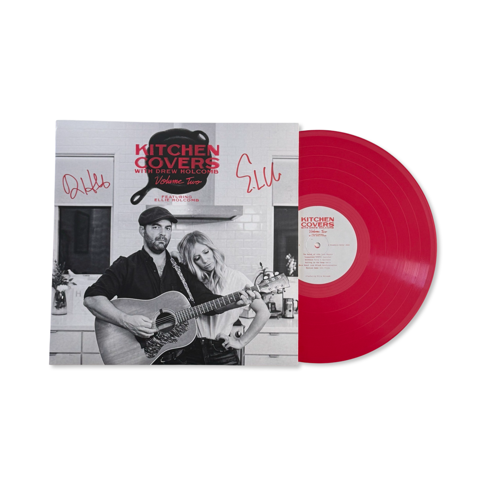 Drew & Ellie Holcomb: Kitchen Covers Vol. 2 Vinyl LP (Red, Autographed)