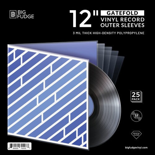 Big Fudge: 12" Vinyl LP Record Outer Sleeves (Gatefold) 25 Pack