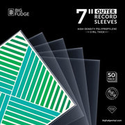Big Fudge: 7" Vinyl LP Record Outer Sleeves (Crystal Clear) 50 Pack
