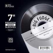Big Fudge: 7" Vinyl LP Record Premium Inner Sleeves (Archival Quality) 25 Pack