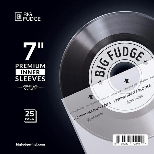 Big Fudge: 7" Vinyl LP Record Premium Inner Sleeves (Archival Quality) 25 Pack