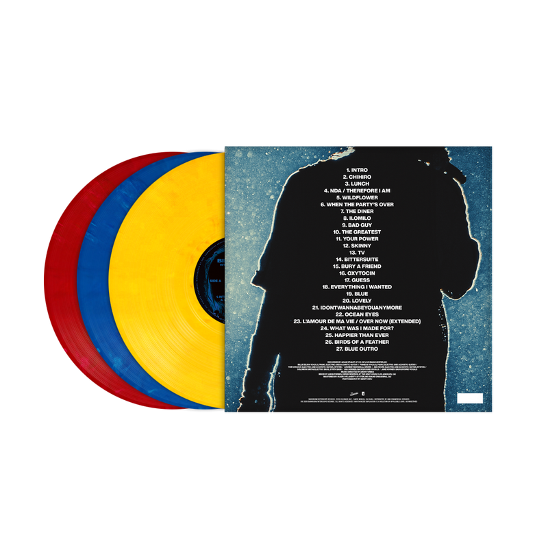 Billie Eilish: Hit Me Hard and Soft - The Tour (Live) Vinyl 3xLP (Blue, Yellow, Red)