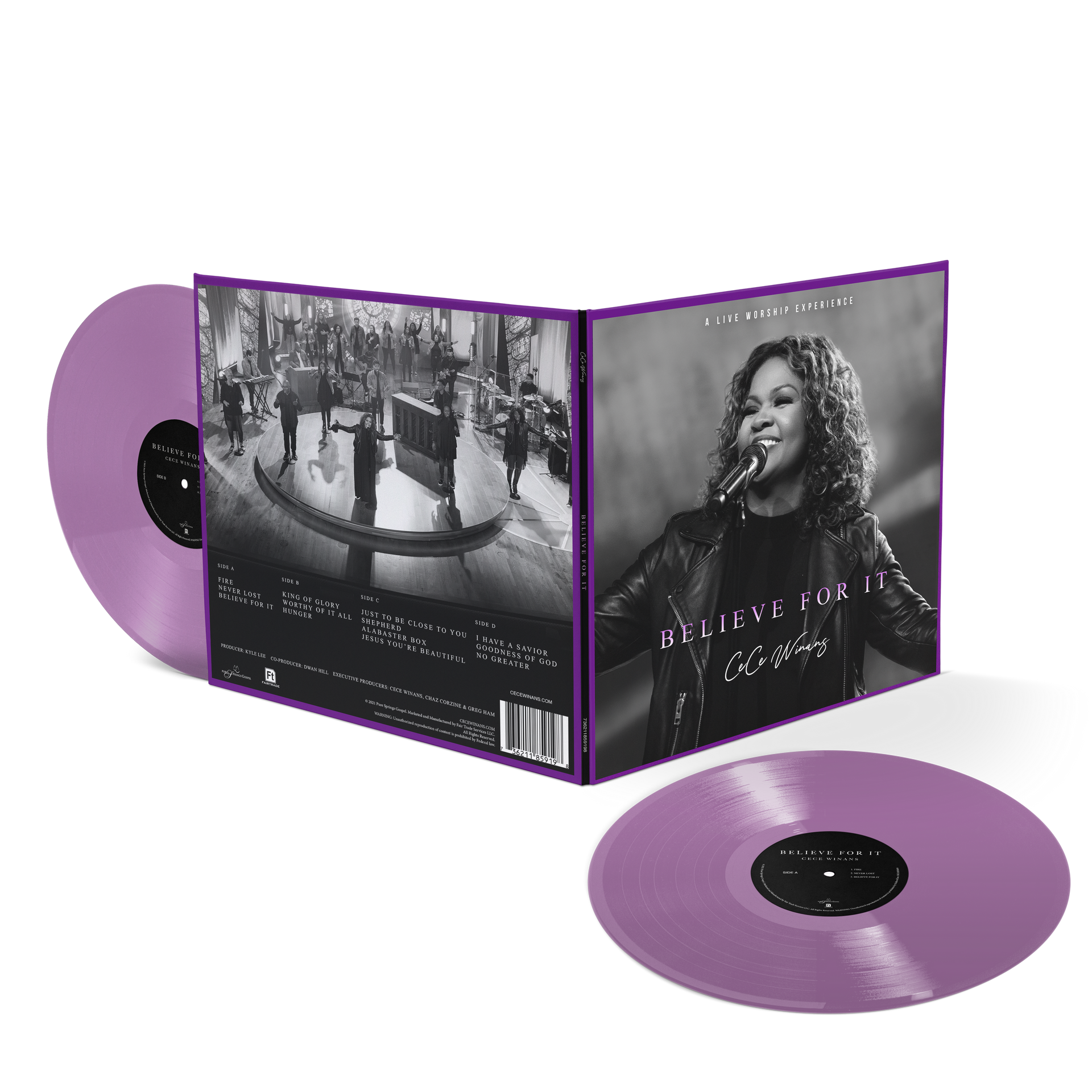 CeCe Winans: Believe For It (Live) Vinyl LP  (Purple)