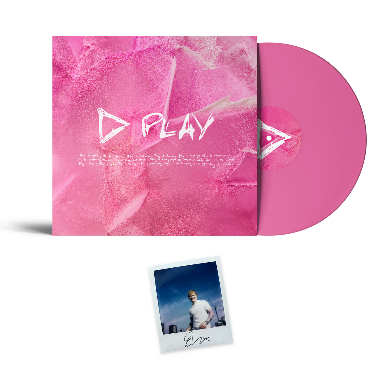 Ed Sheeran: Play Vinyl LP (Pink w/ Signed Photo Print)