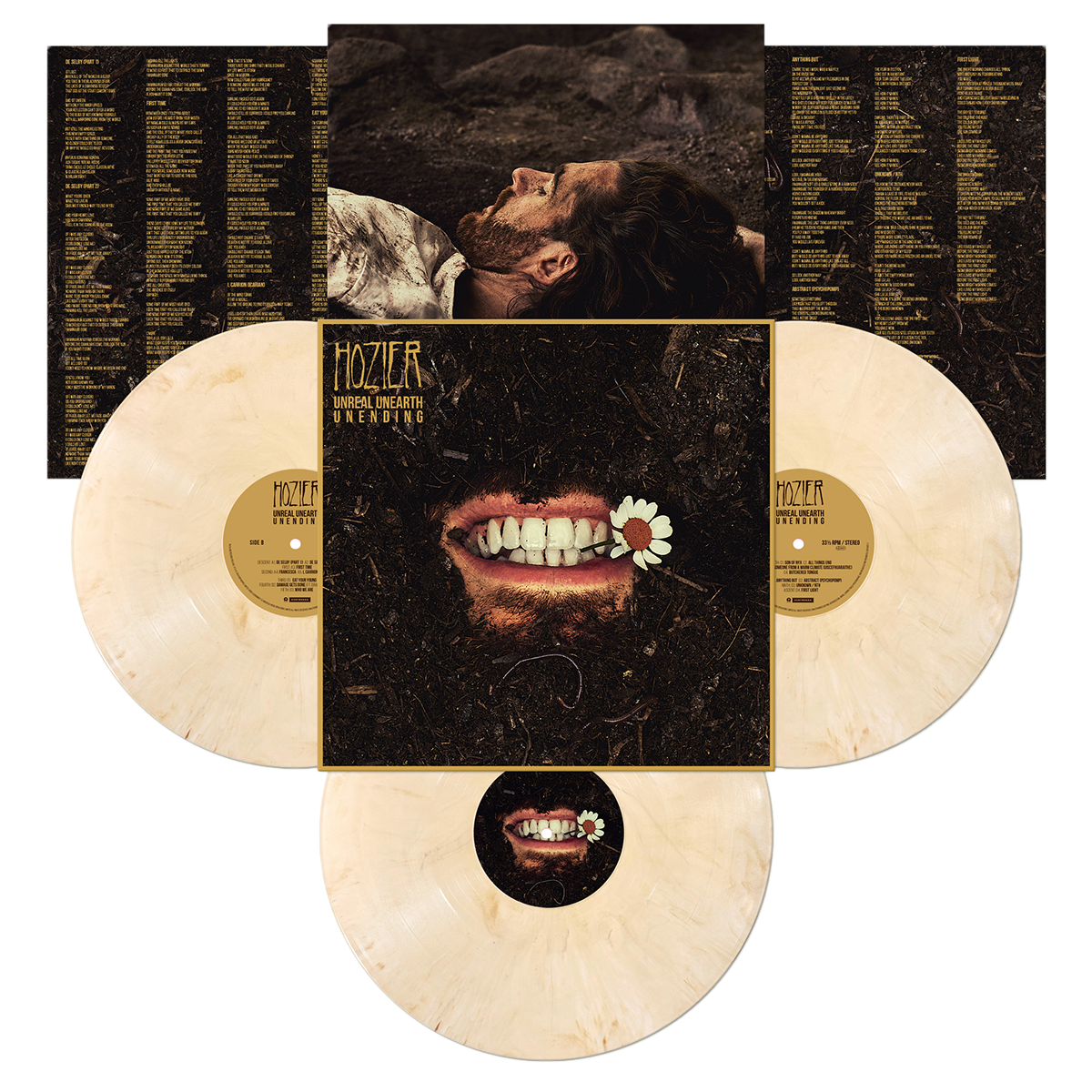 Hozier: Unreal Unearth Unending Vinyl LP (Deluxe 3xLP, Tooth White)