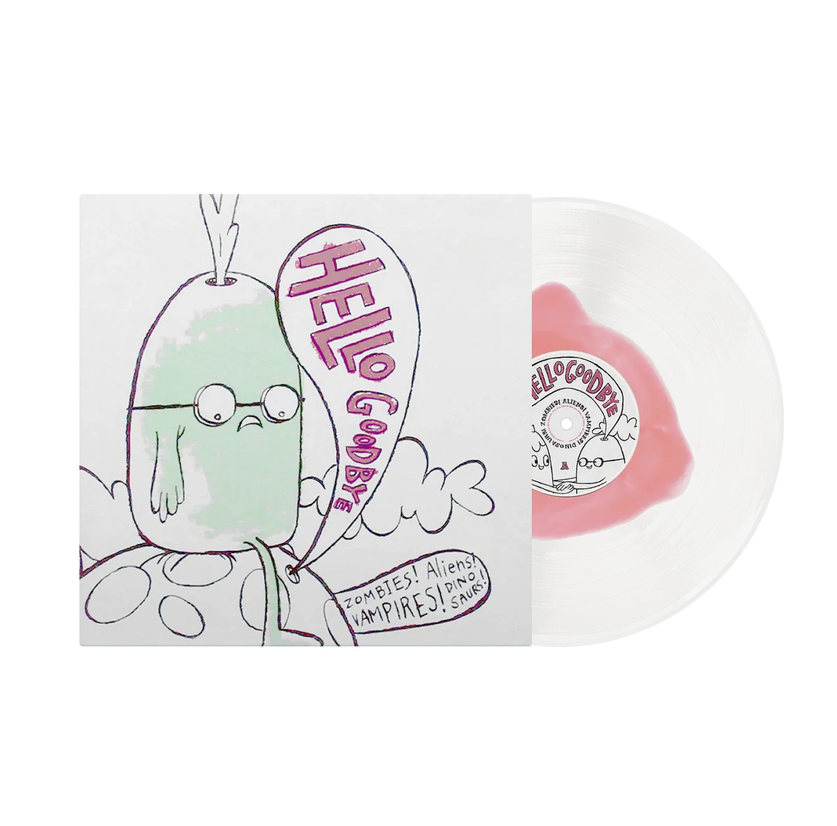 Hellogoodbye: Zombies. Aliens. Vampires. Dinosaurs Vinyl LP (Clear/Pink)
