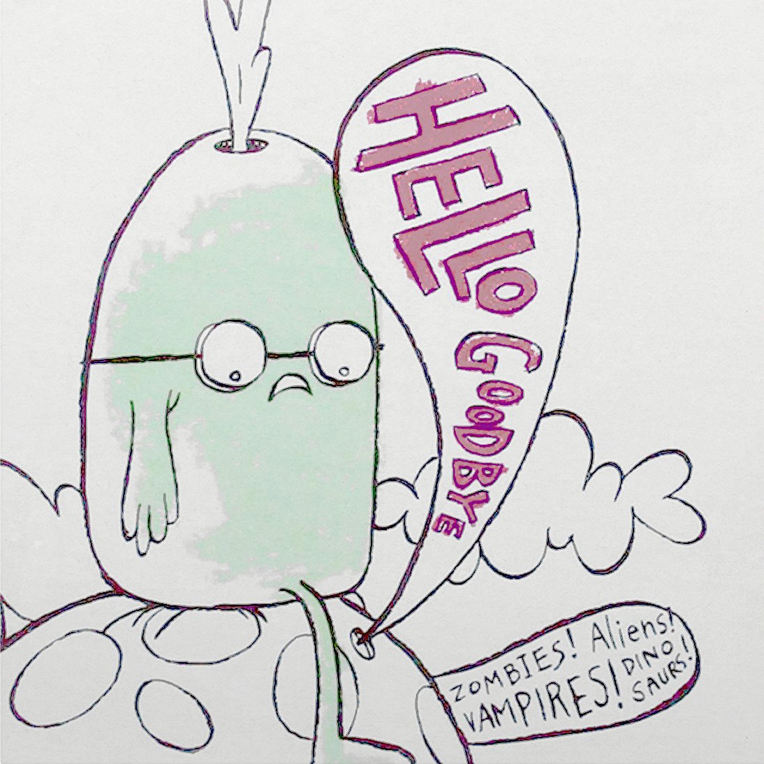 Hellogoodbye: Zombies. Aliens. Vampires. Dinosaurs Vinyl LP (Clear/Pink)