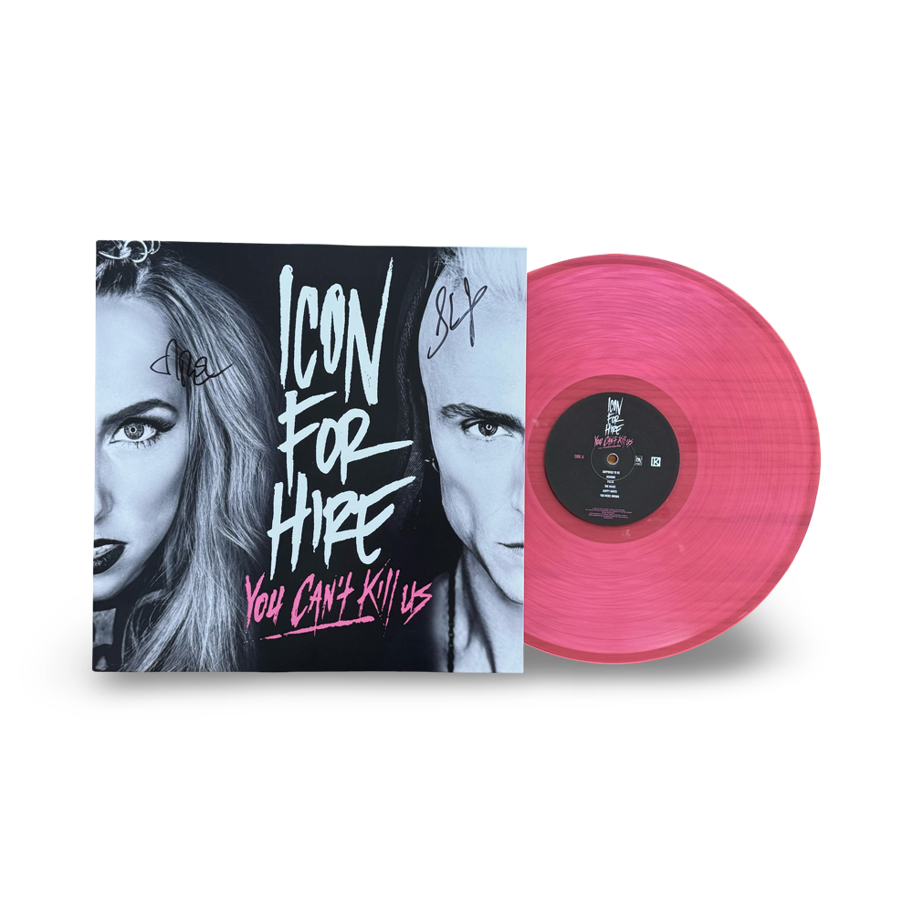 Icon For Hire: You Can't Kill Us Vinyl LP (Pink, Autographed)