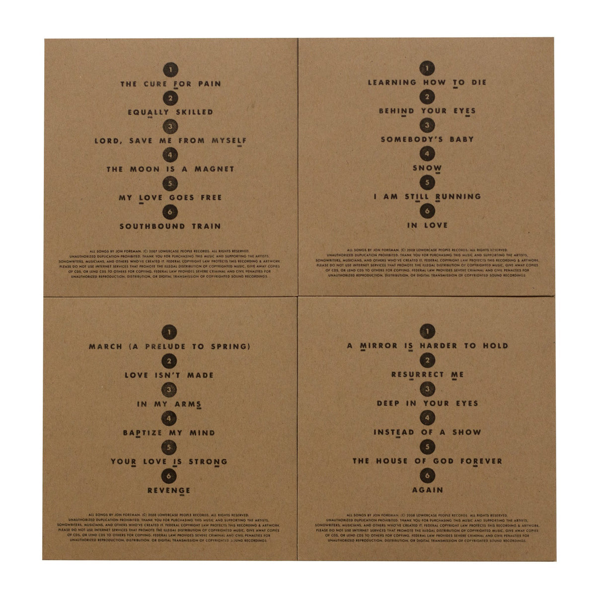 Jon Foreman: Seasons - 4 CD Set