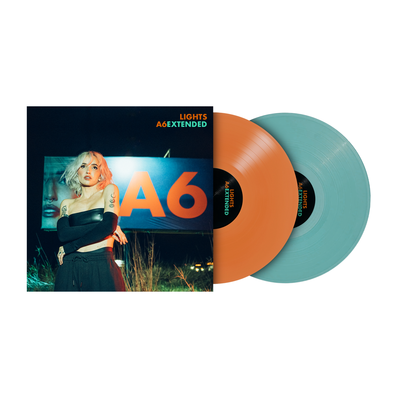 Lights: A6 Extended Vinyl LP (Orange / Teal)