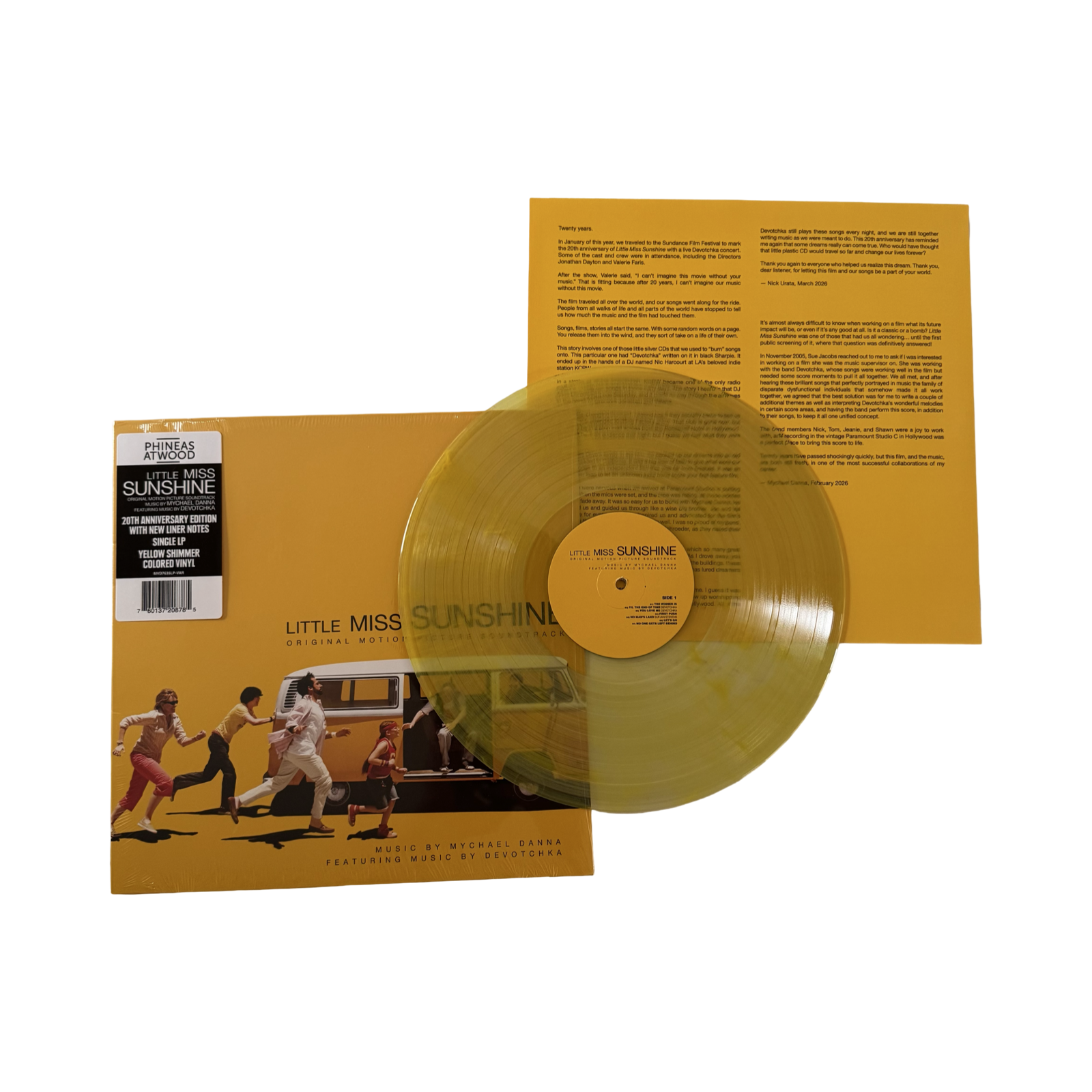 Little Miss Sunshine (Original Motion Picture Soundtrack) Vinyl LP (Yellow Shimmer)
