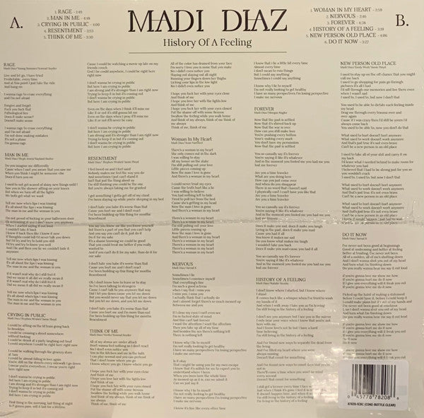 Madi Diaz: History Of A Feeling Vinyl LP (Coke Bottle Clear)