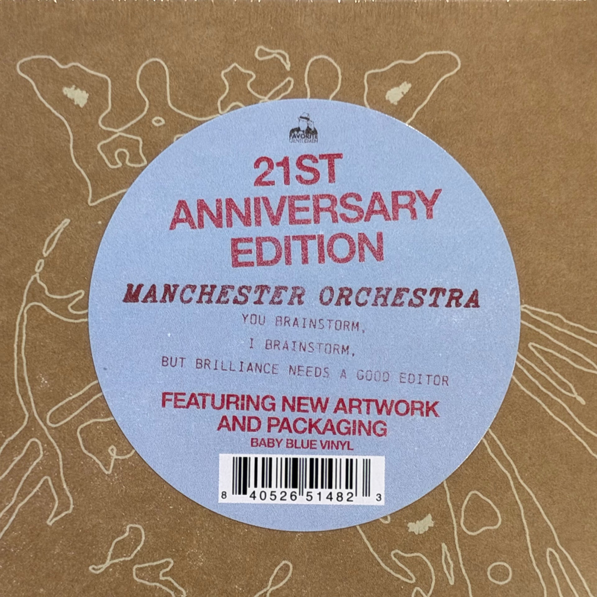 Manchester Orchestra: You Brainstorm, I Brainstorm, But Brilliance Needs a Good Editor Vinyl LP (Blue, Anniversary)
