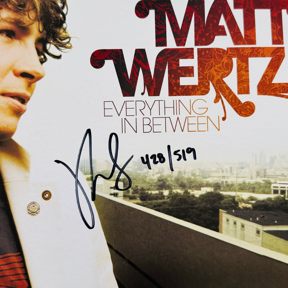 Matt Wertz: Everything In Between Vinyl LP (Orange, Autographed, Numbered)