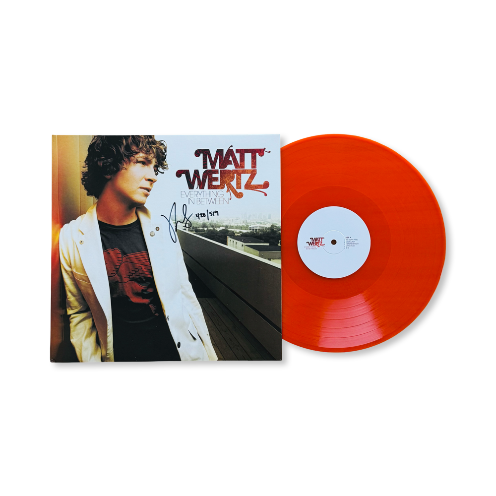 Matt Wertz: Everything In Between Vinyl LP (Orange, Autographed, Numbered)