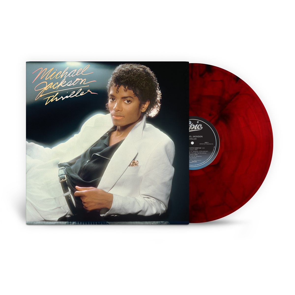 Michael Jackson: Thriller Vinyl LP (Red & Black Marble)