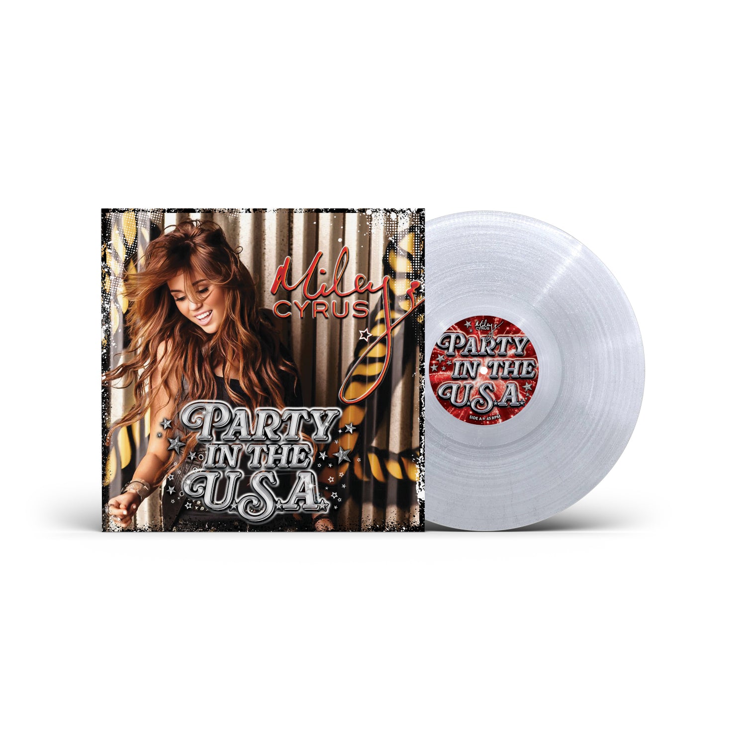 Miley Cyrus: Party In The U.S.A. 7" Vinyl (Clear/Glitter)