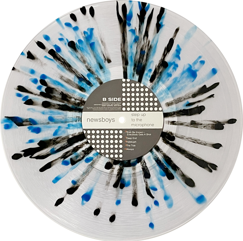 Newsboys: Step Up To The Microphone Vinyl LP (Clear w/ Blue & Black Splatter)