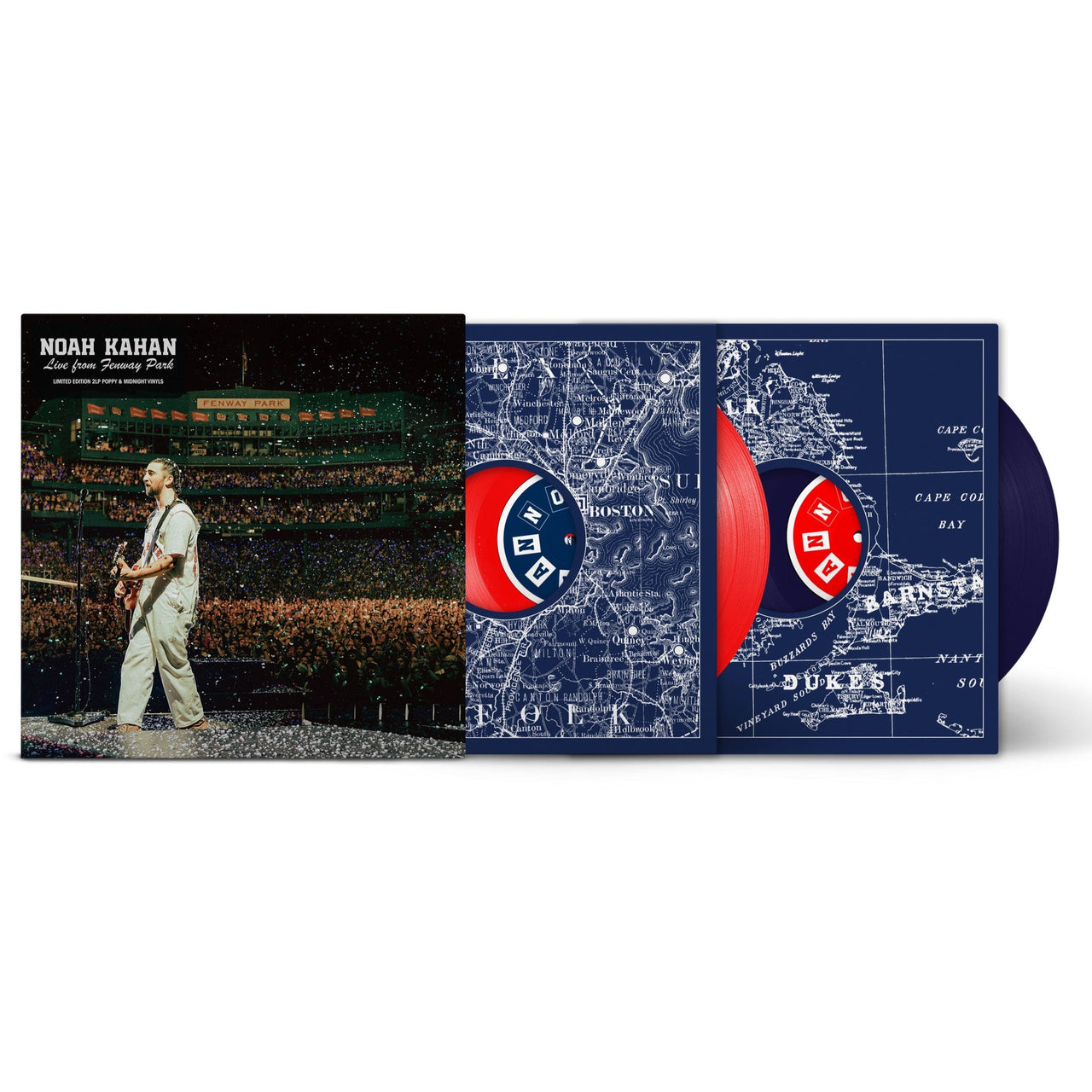 Noah Kahan: Live From Fenway Park Vinyl LP (Red and Blue)