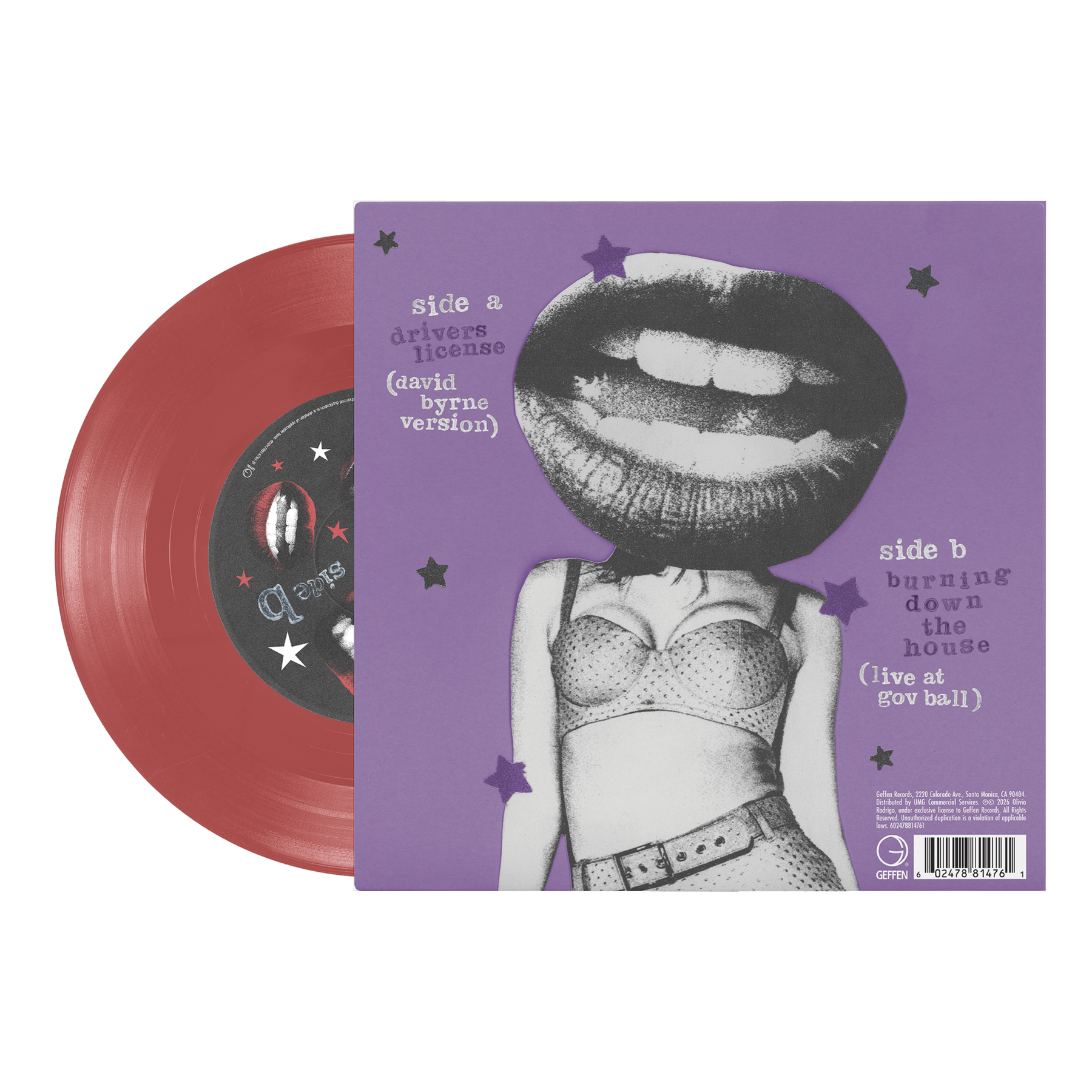 Olivia Rodrigo: Driver's License / Burning Down the House 7" Vinyl (Red)