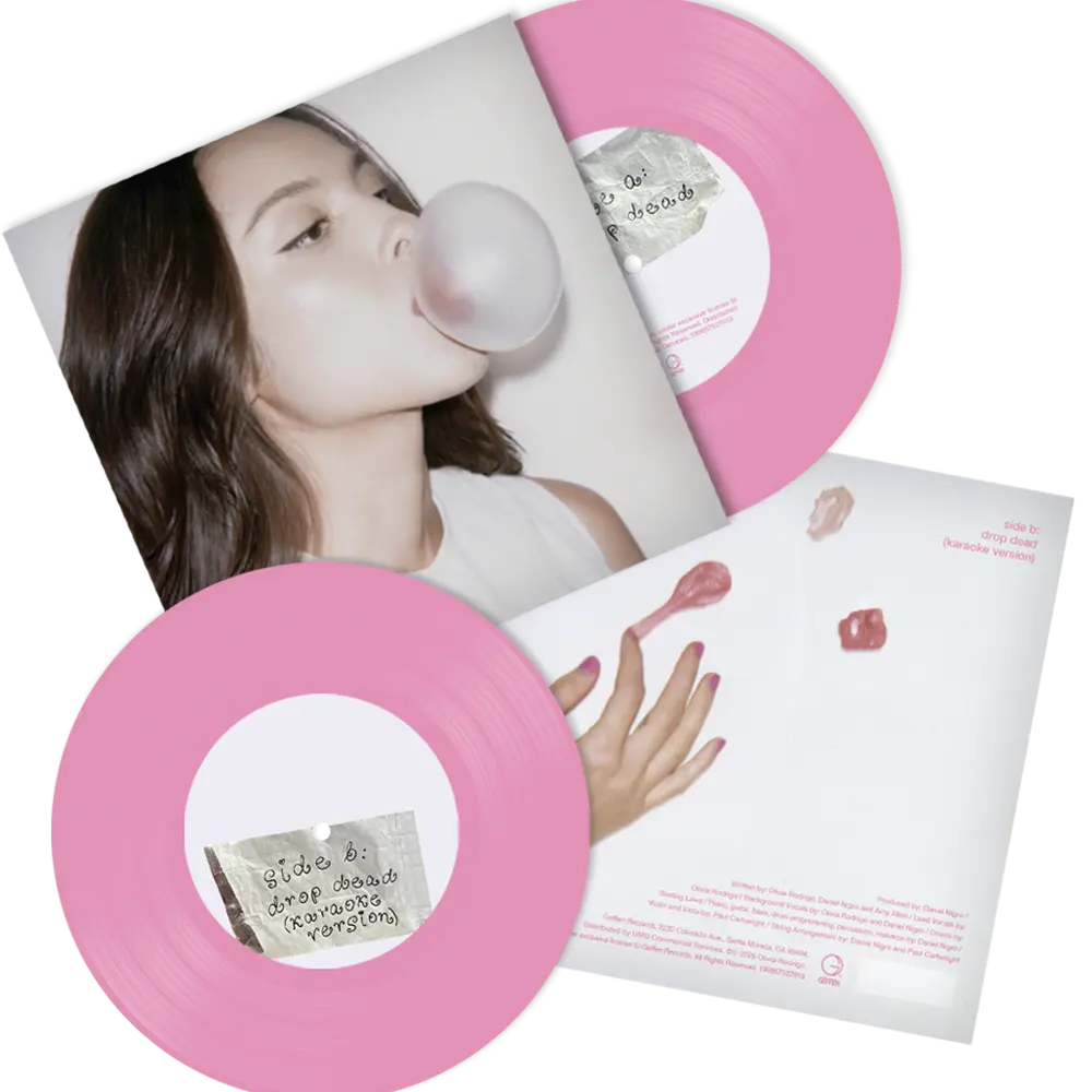 Olivia Rodrigo: Drop Dead 7" Vinyl (Chewing Gum Pink)