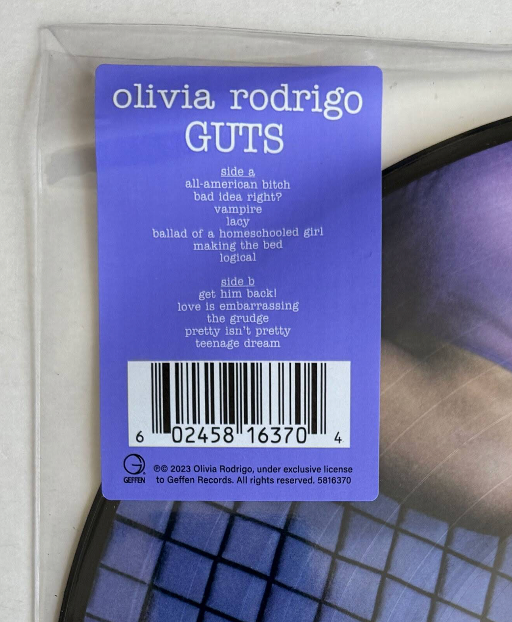 Olivia Rodrigo: GUTS Vinyl LP (Picture Disc)
