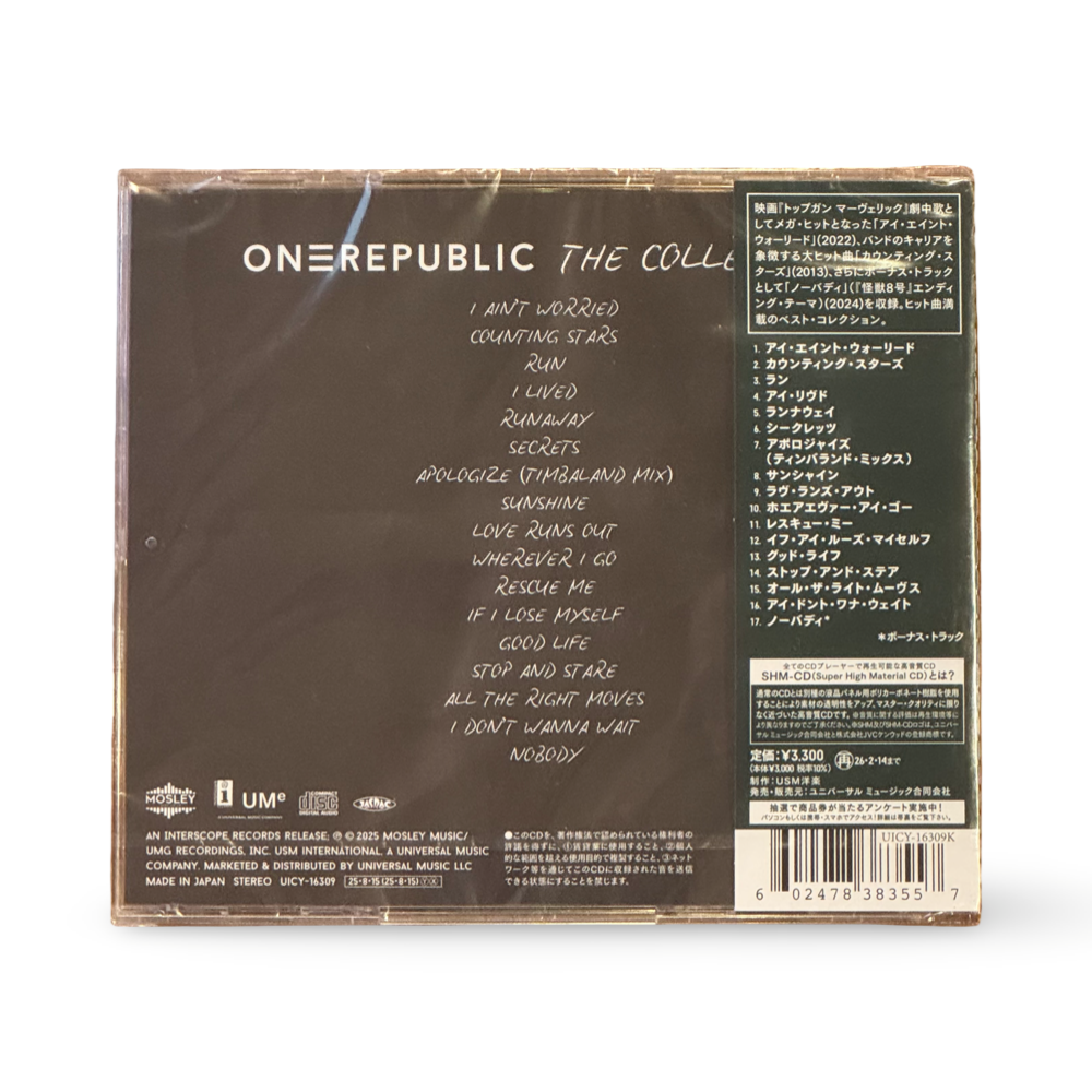 OneRepublic: The Collection CD (Japan, SHM-CD)
