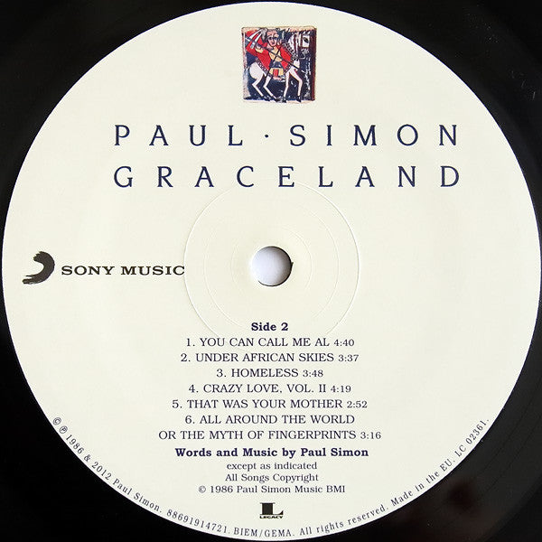 Paul Simon: Graceland Vinyl LP (25th Anniversary, 180 gram)