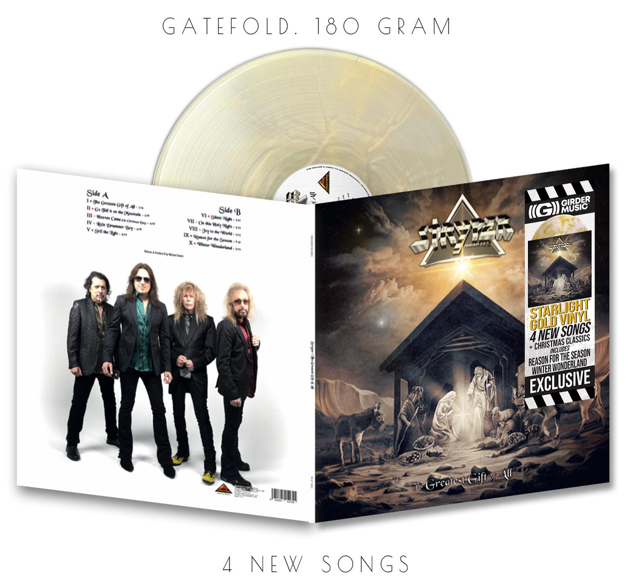 Stryper: The Greatest Gift of All Vinyl LP (Starlight Gold)