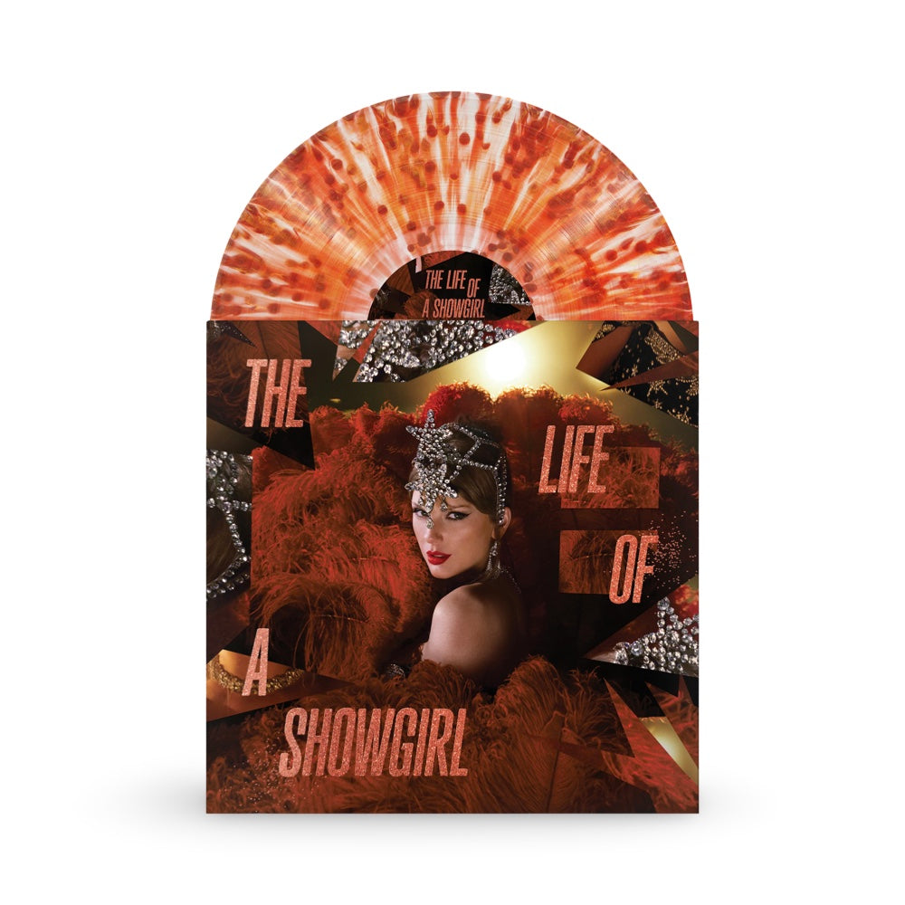 Taylor Swift: The Life Of A Showgirl Vinyl LP The Tiny Bubbles in Champagne Edition (Red Lipstick & Lace Transparent Vinyl)