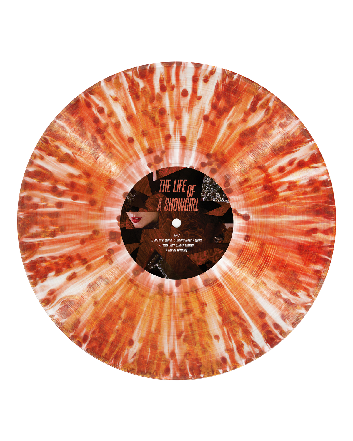 Taylor Swift: The Life Of A Showgirl Vinyl LP The Tiny Bubbles in Champagne Edition (Red Lipstick & Lace Transparent Vinyl)
