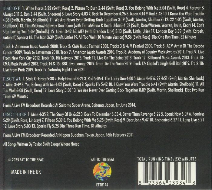 Taylor Swift: Transmission Impossible Classic Broadcasts 3 CD Set