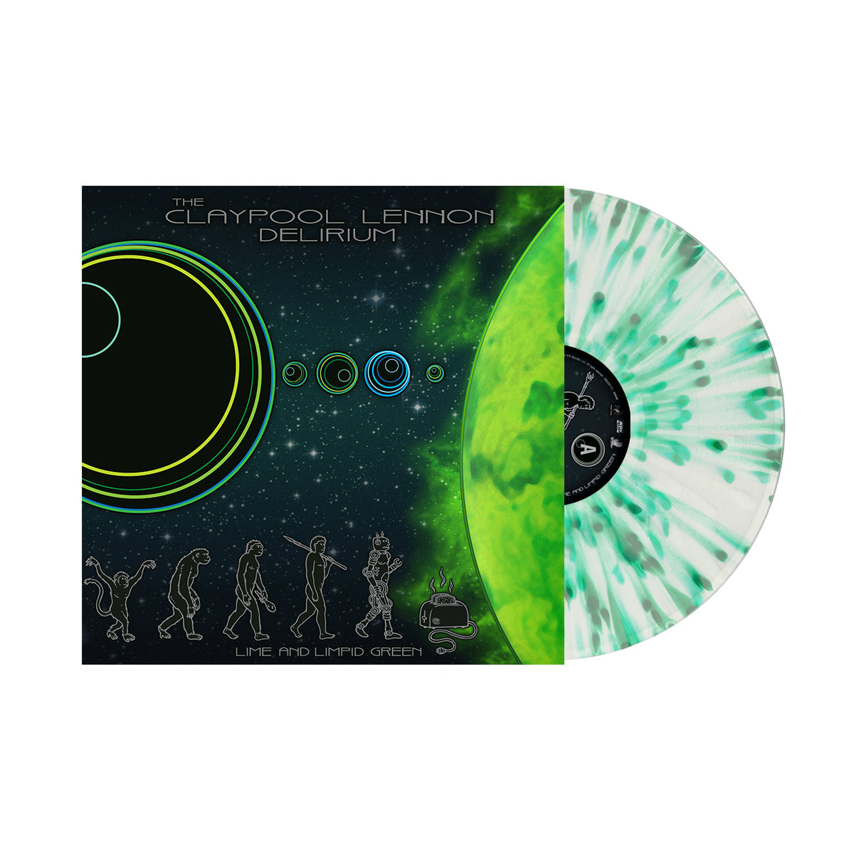 The Claypool Lennon Delirium: Lime and Limpid Green 10" Vinyl (Green Splatter)