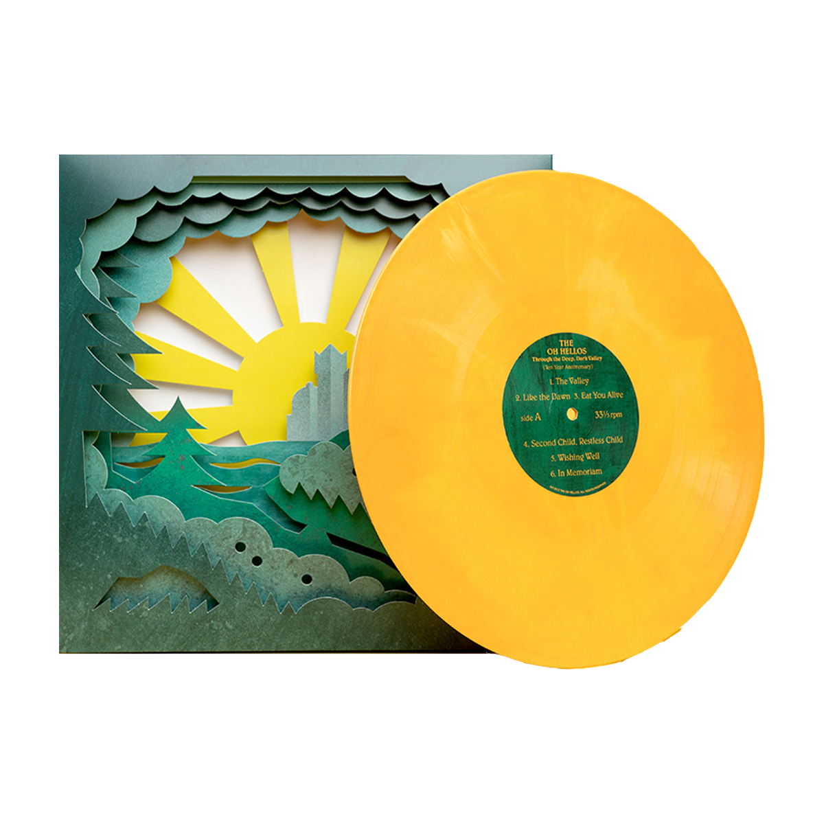 The Oh Hellos: Through The Deep Dark Valley Vinyl LP (Deluxe, Orange & Yellow)