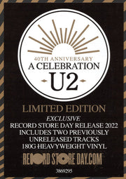 U2: A Celebration 12" Single Vinyl (40th Anniversary, Limited Edition Record Store Day Release)