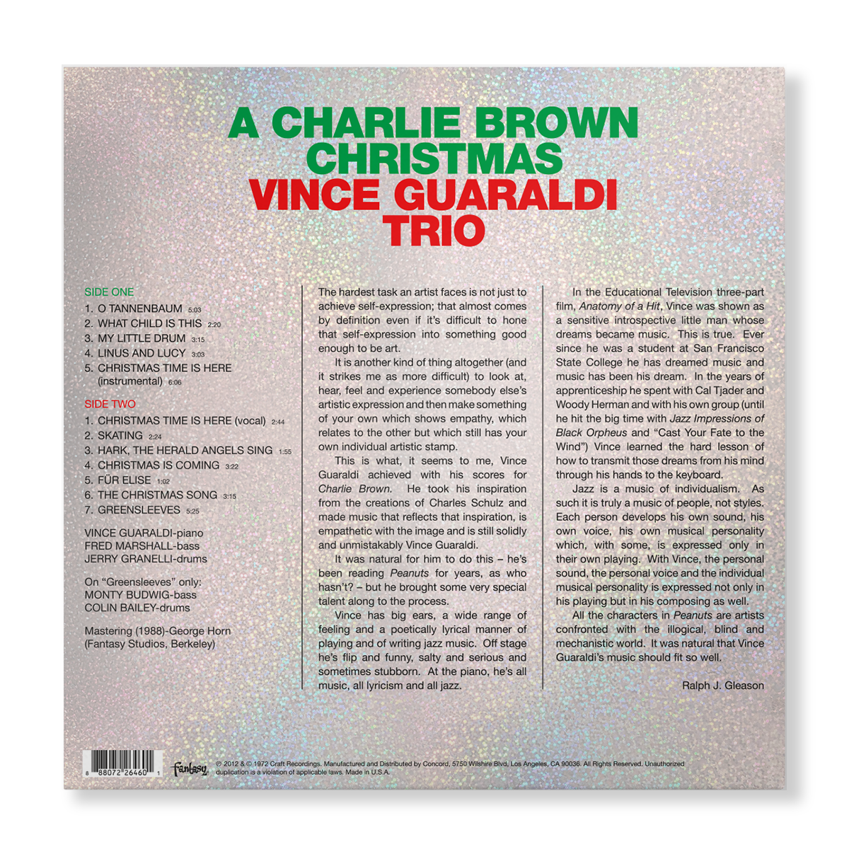 Vince Guaraldi: A Charlie Brown Christmas Vinyl LP (Holographic Sleeve)