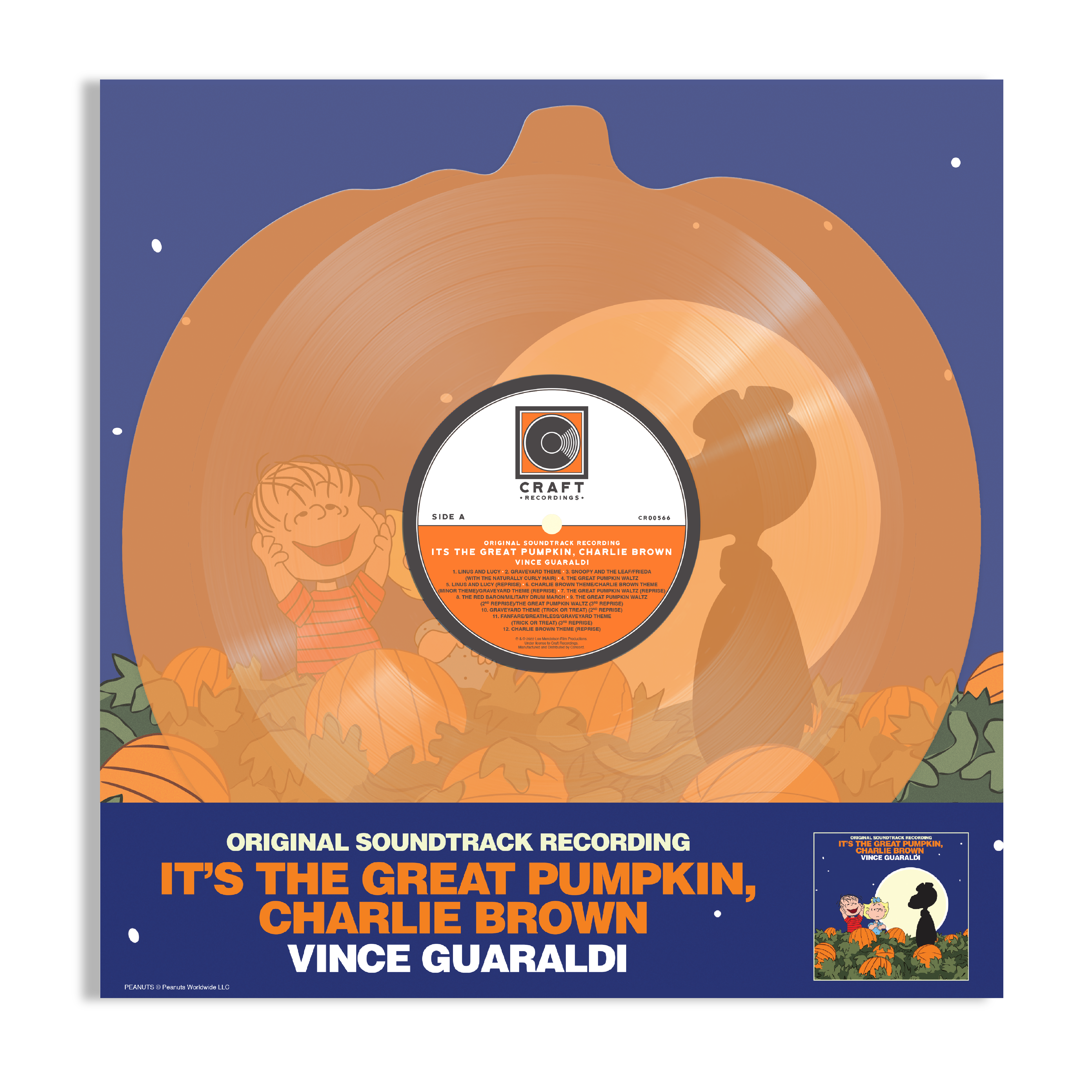 It's the Great Pumpkin, Charlie Brown Orange Pumpkin Shaped Vinyl
