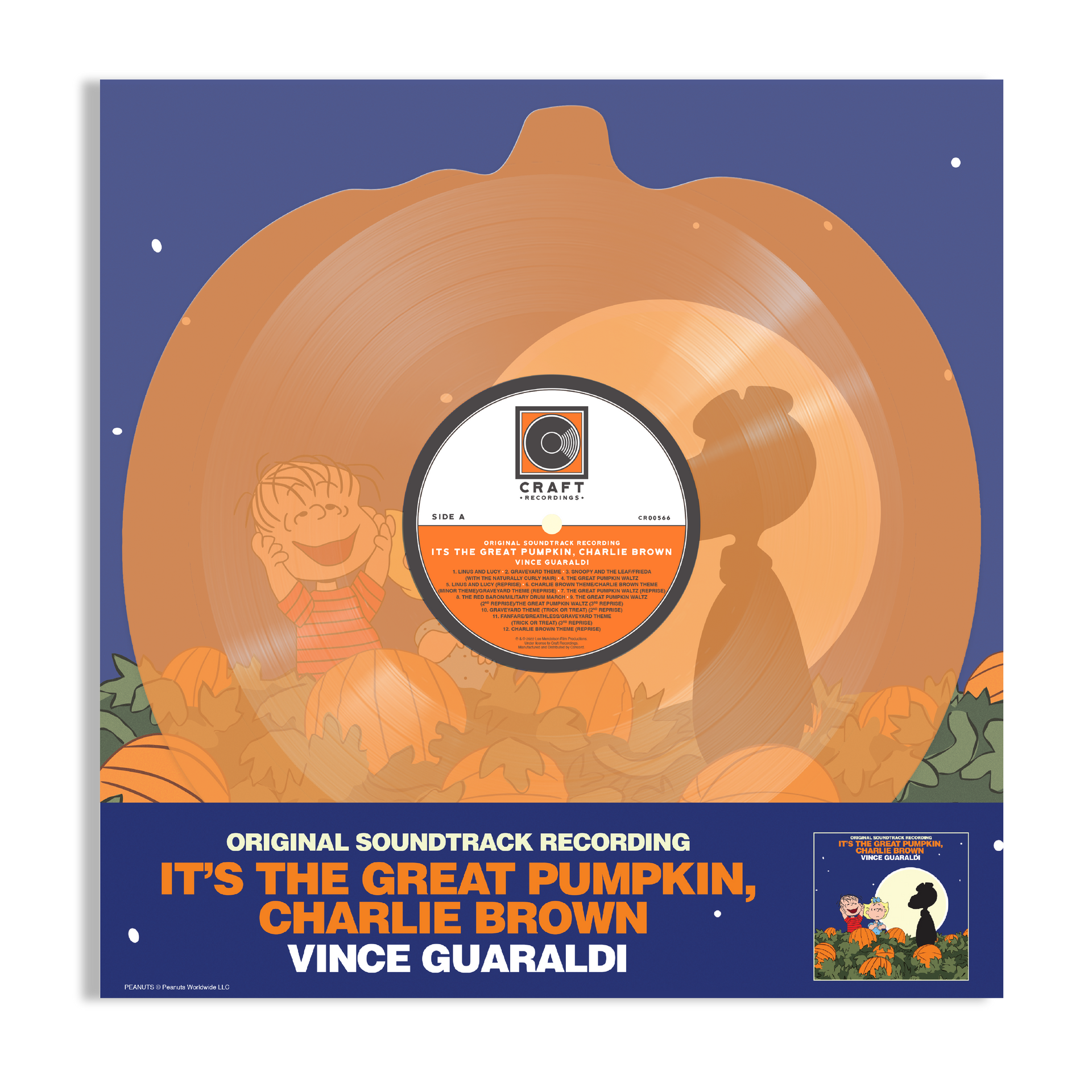 Vince Guaraldi: It's The Great Pumpkin, Charlie Brown Vinyl LP (Orange, Pumpkin Shaped)