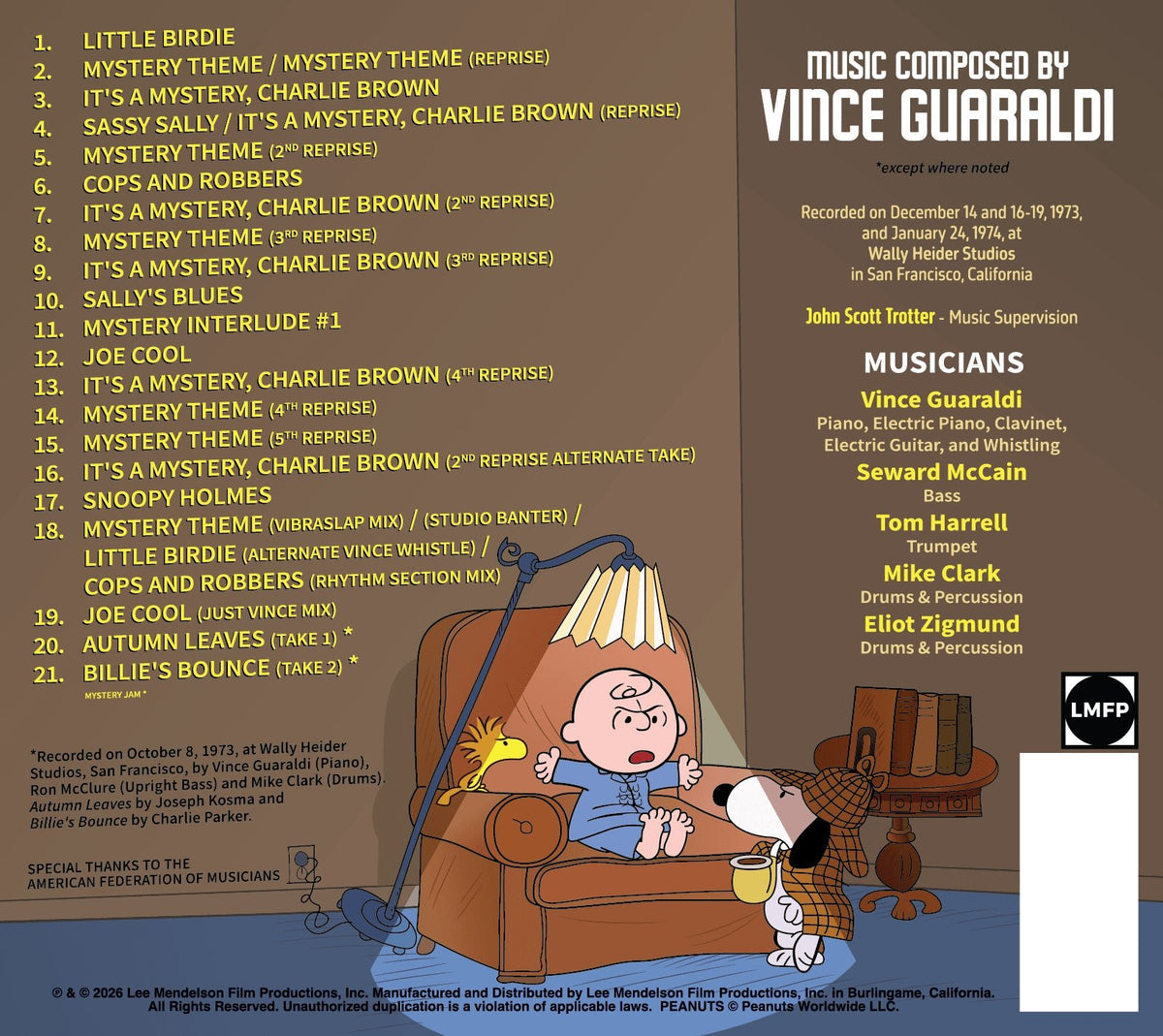 Vince Guaraldi: It's a Mystery, Charlie Brown CD