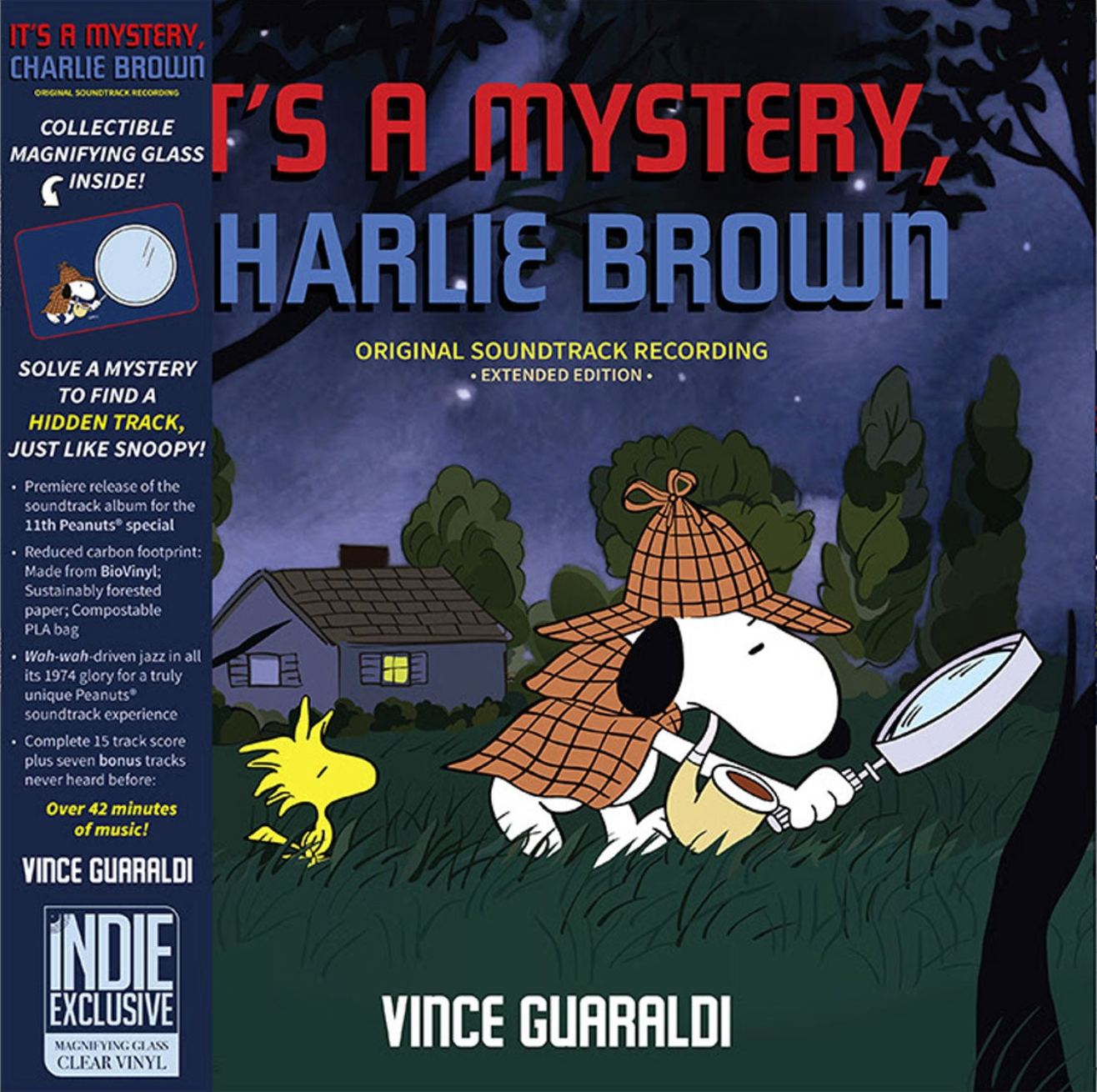 Vince Guaraldi: It's a Mystery, Charlie Brown Vinyl LP (Magnifying Glass Clear)