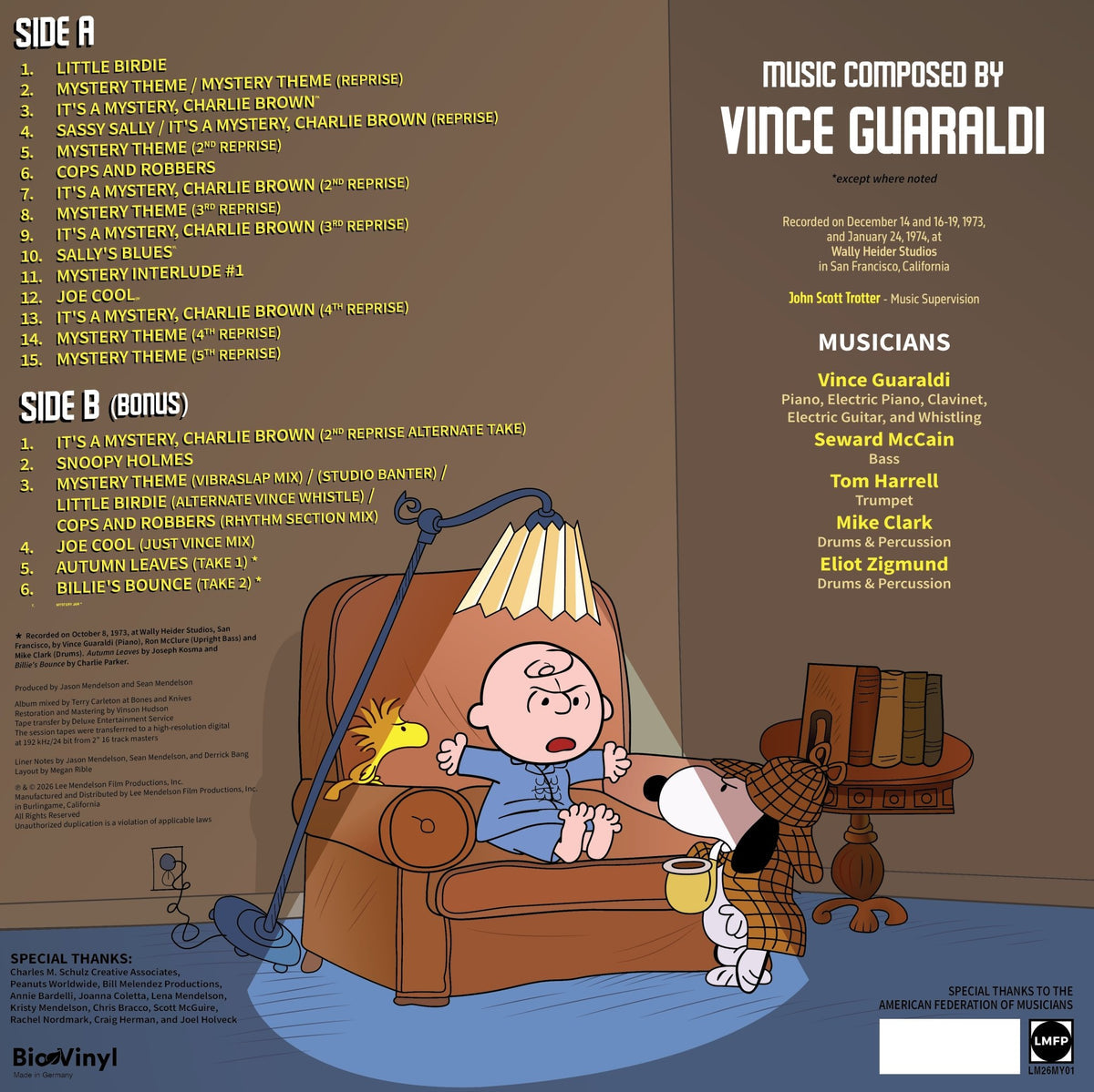 Vince Guaraldi: It's a Mystery, Charlie Brown Vinyl LP
