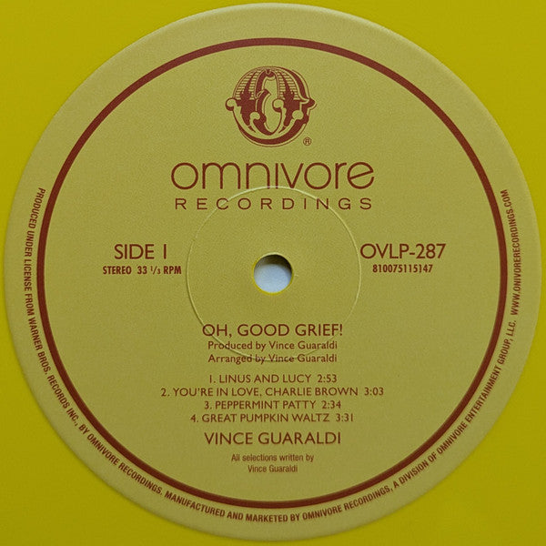Vince Guaraldi: Oh Good Grief! Vinyl LP