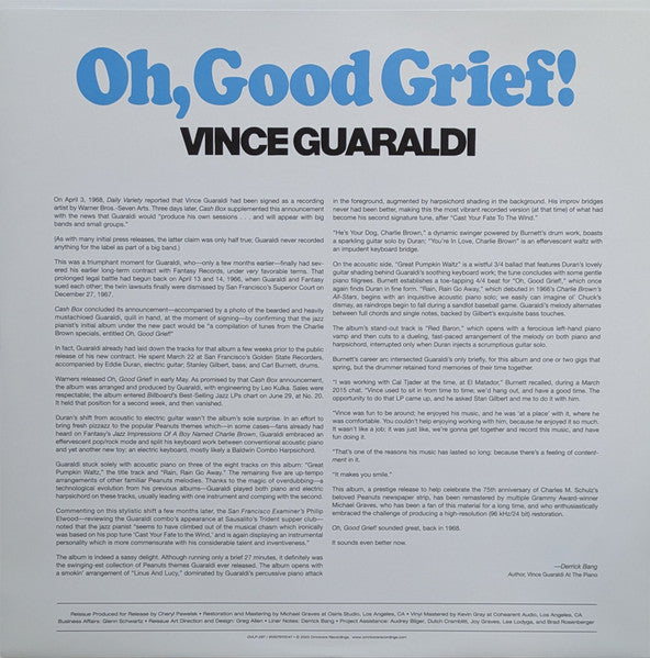 Vince Guaraldi: Oh Good Grief! Vinyl LP